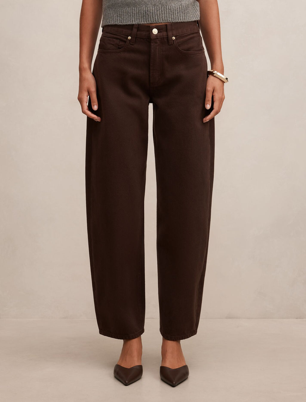 Emma Mid Rise Barrel Jean