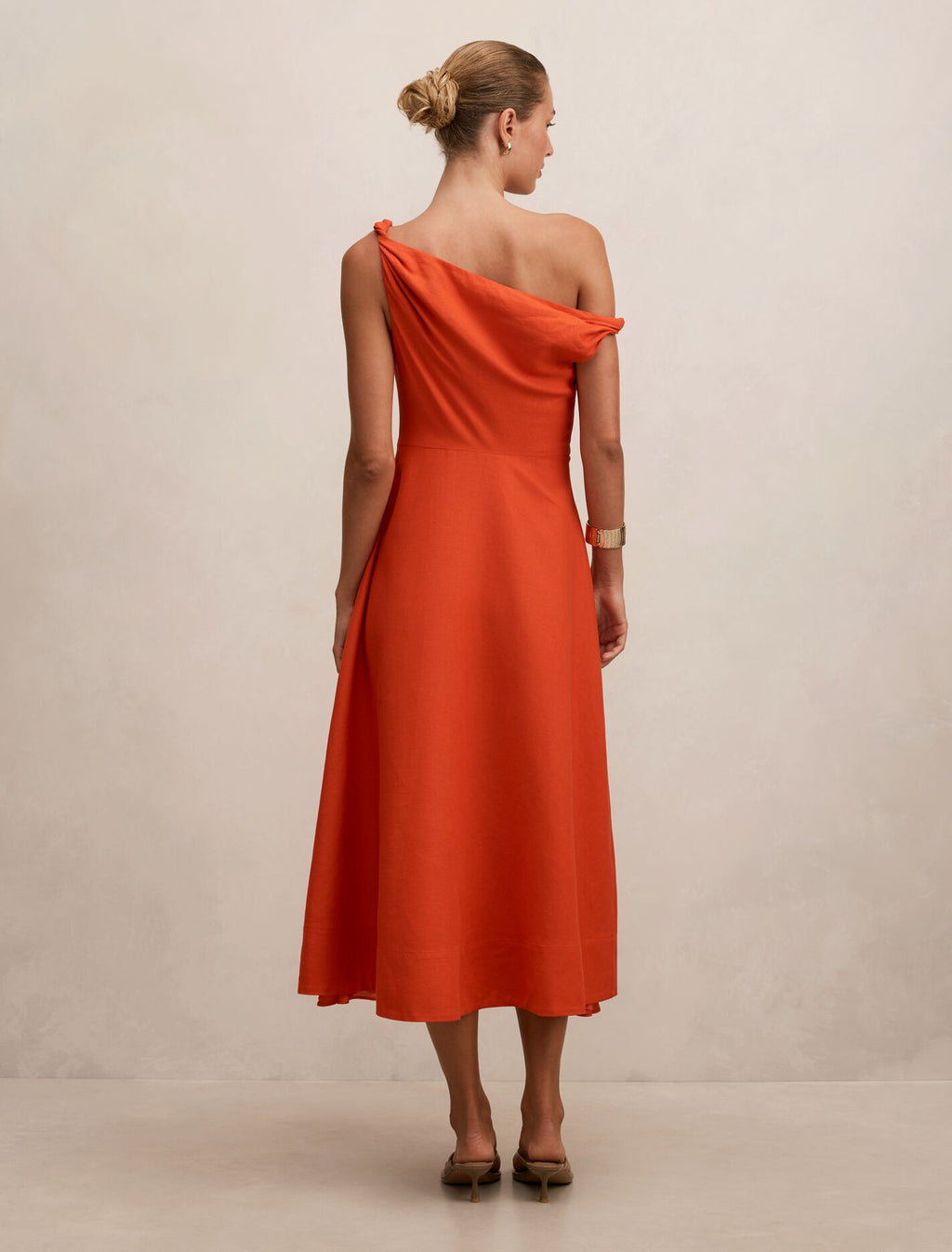 Vinetta Asym Twist Midi Dress