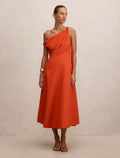Vinetta Asym Twist Midi Dress