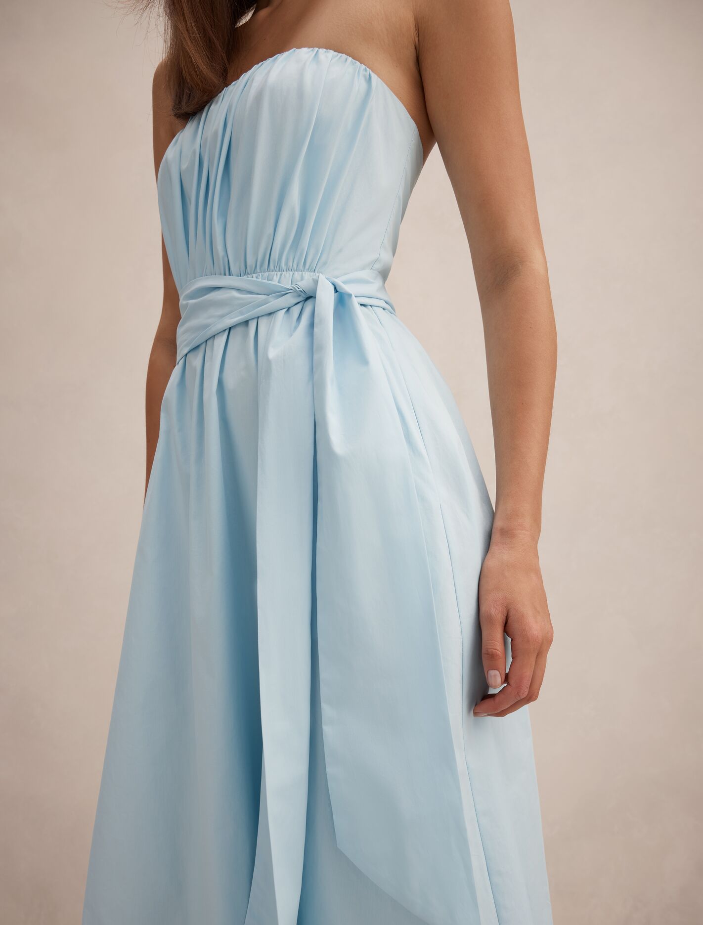 Melissa Gathered Tie Midi Dress
