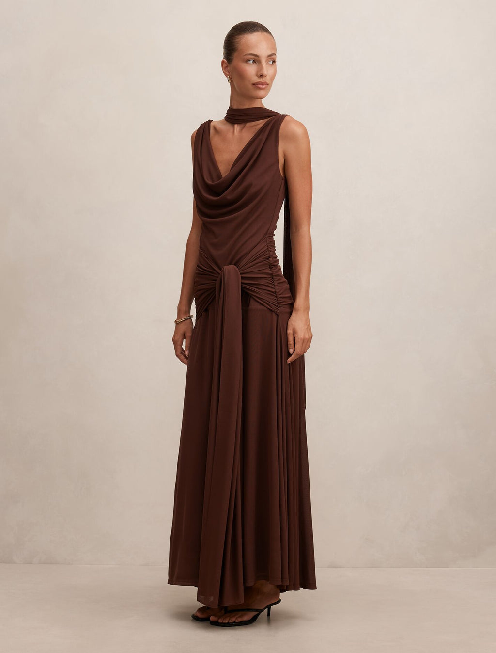 Vivianne Scarf Tie Maxi Dress