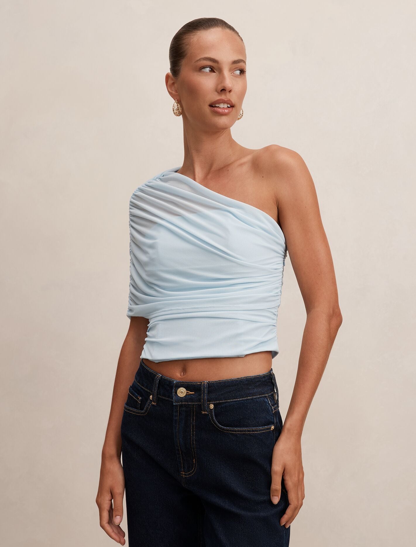 Samara Drape Mesh Corset Top