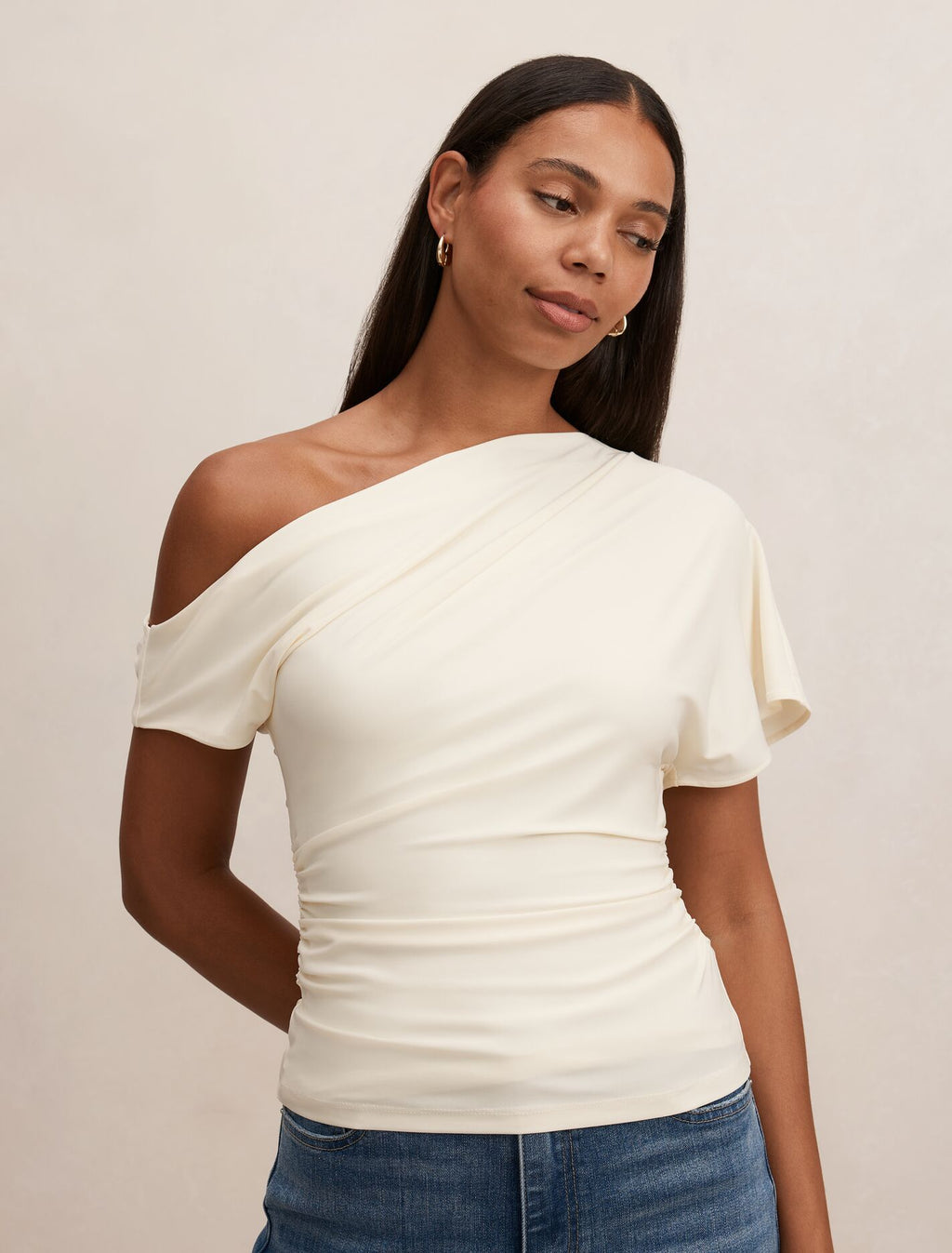 Maia Asymmetric One Shoulder Top