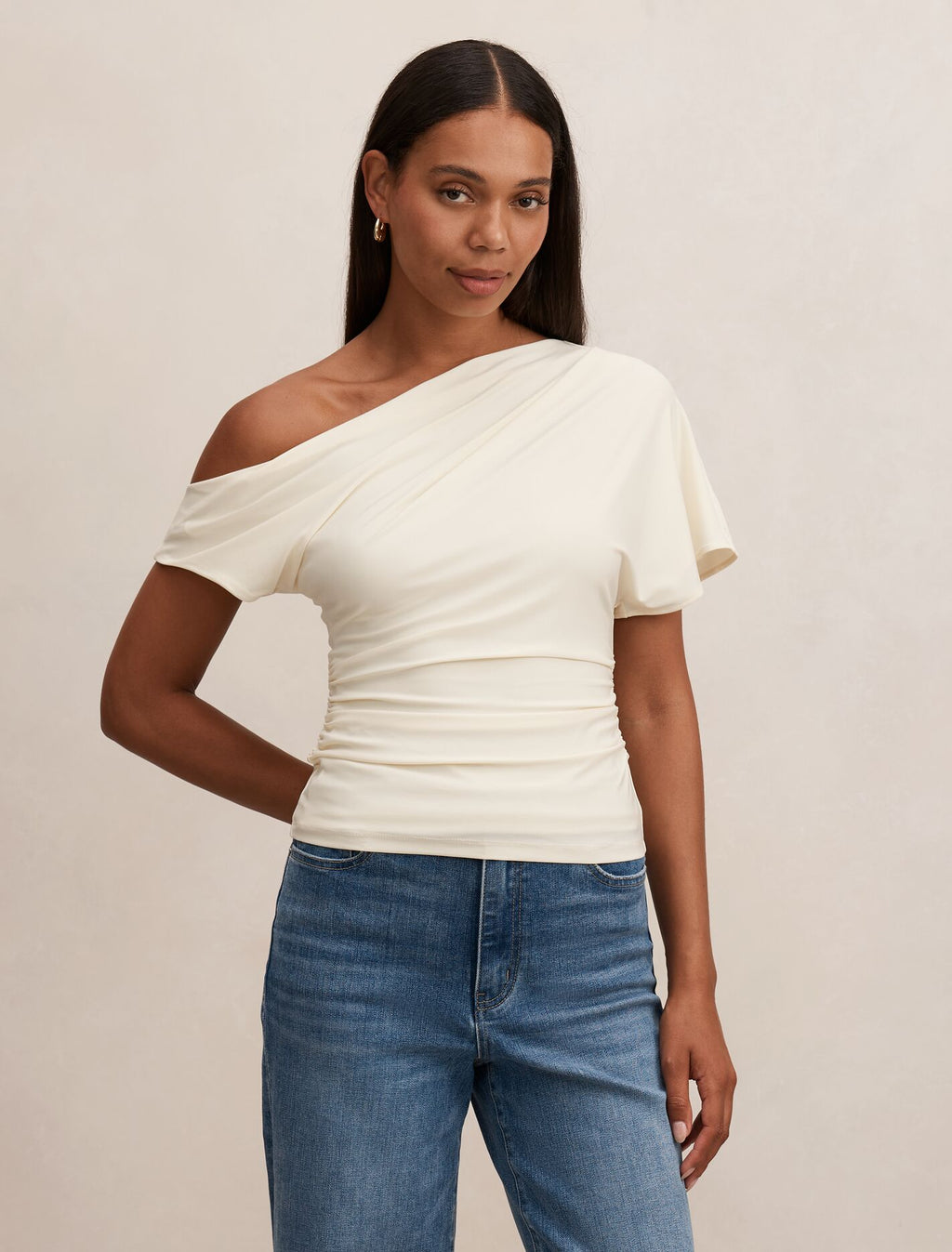 Maia Asymmetric One Shoulder Top