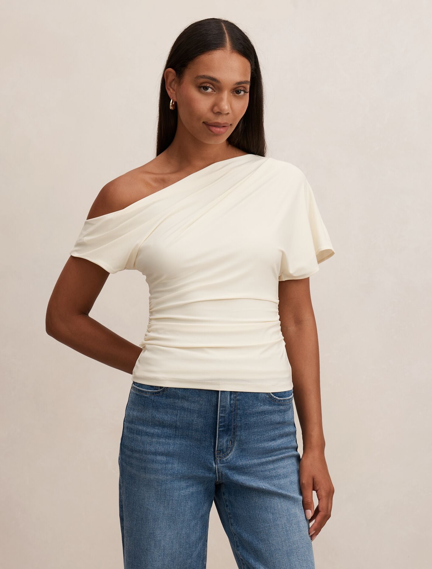Maia Asymmetric One Shoulder Top