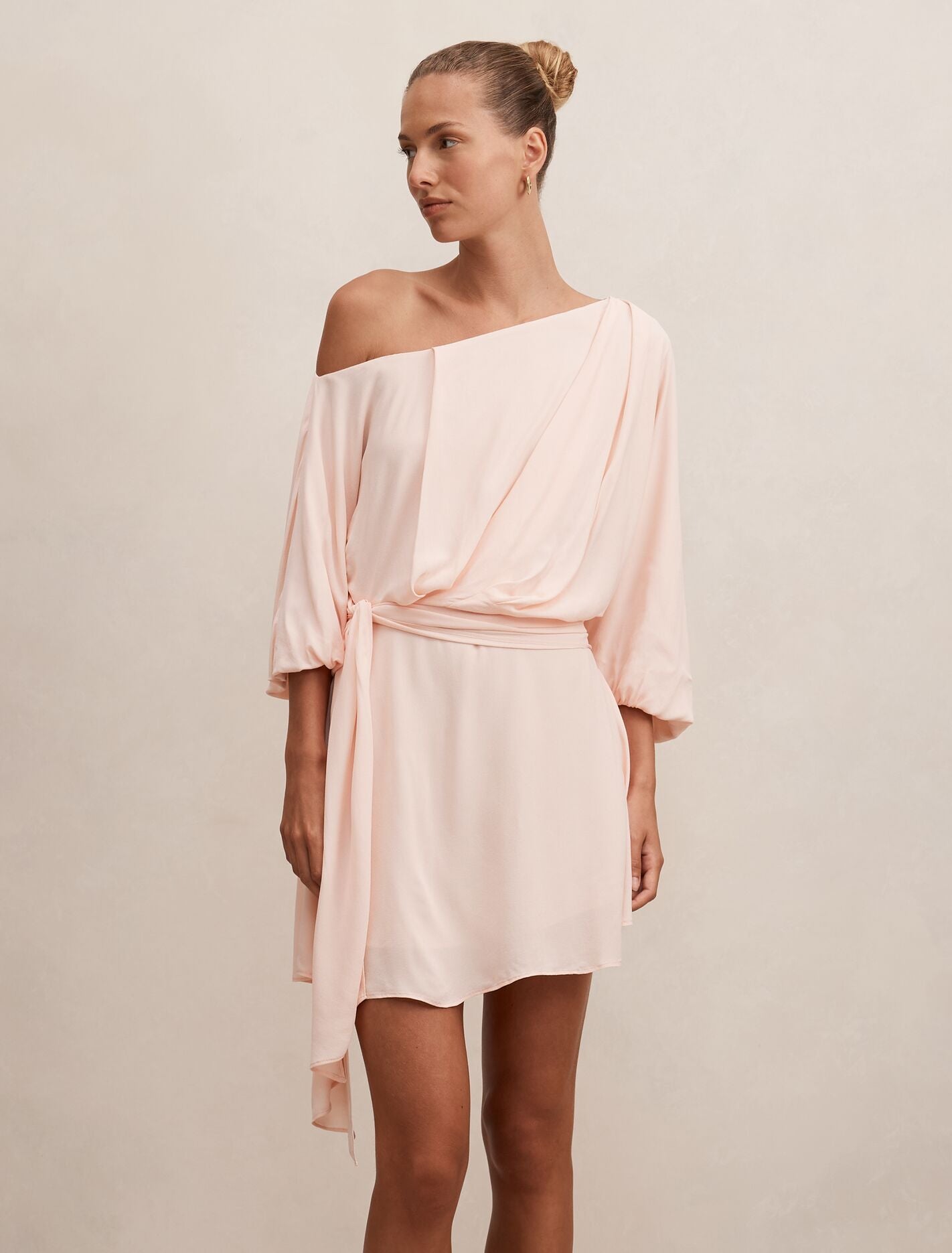 Pink Mini Dress - Sammy Tipped Draped - Size 0 to 12