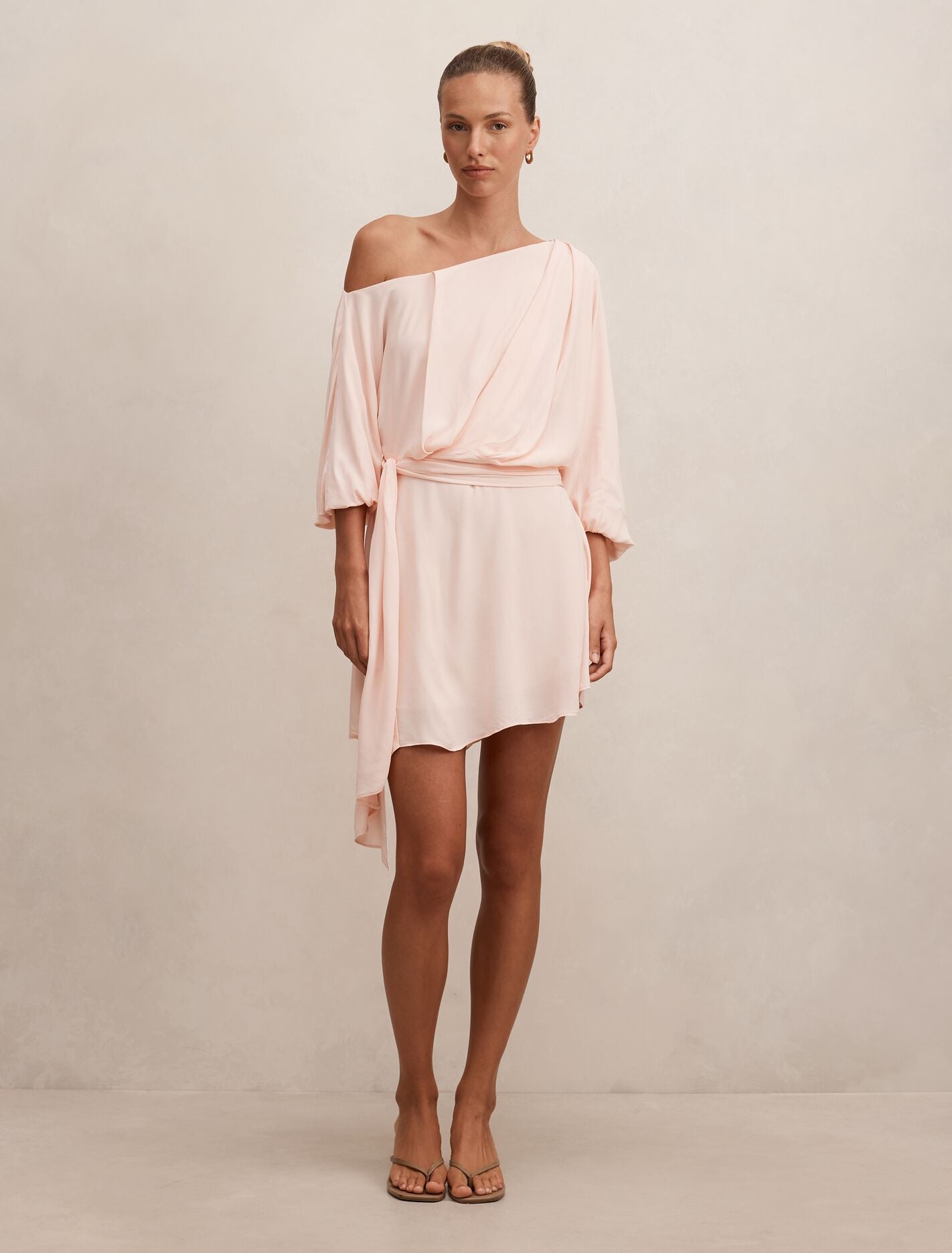 Pink Mini Dress - Sammy Tipped Draped - Size 0 to 12