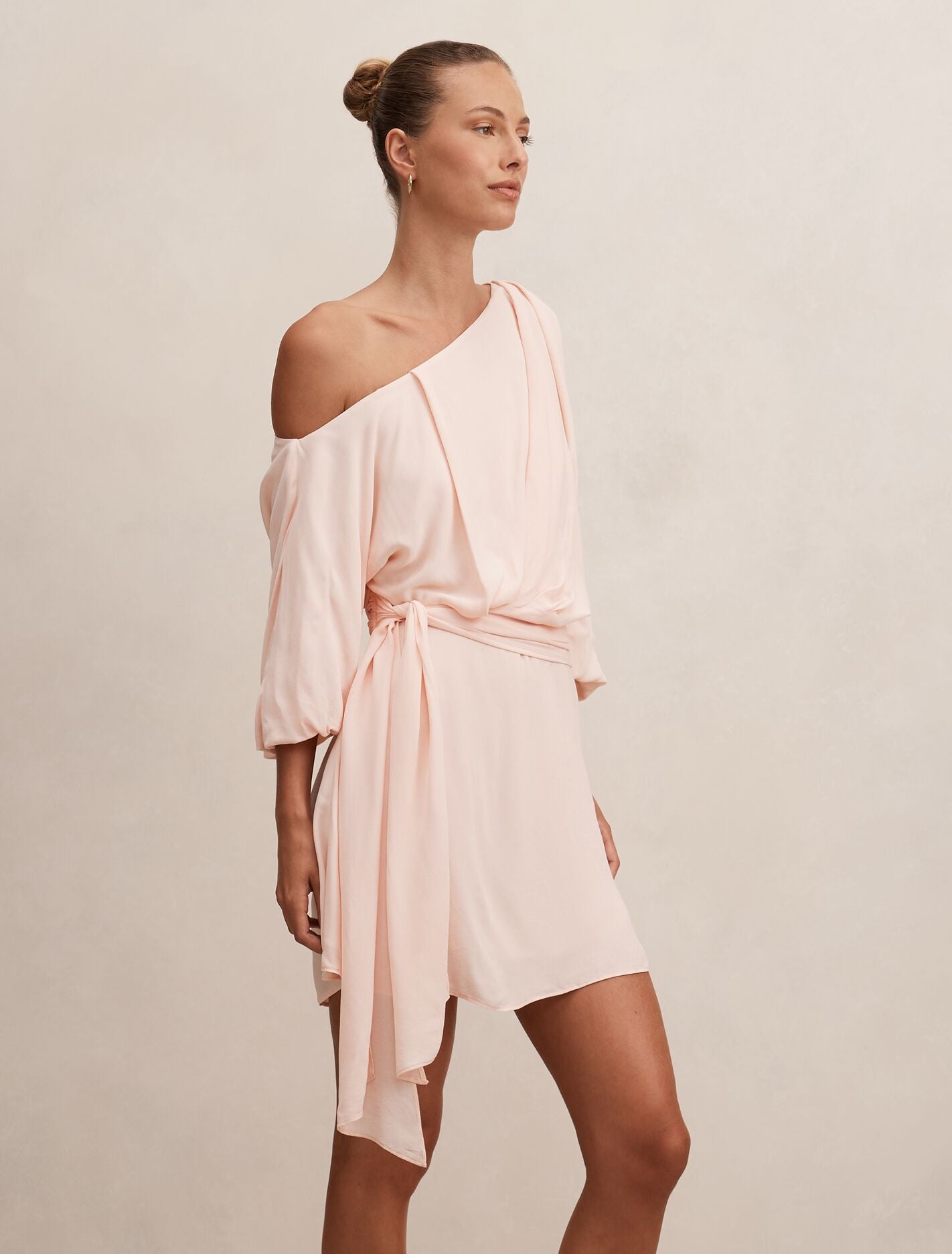 Pink Mini Dress - Sammy Tipped Draped - Size 0 to 12