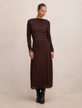 Bonnie Spot Mesh Midi Dress