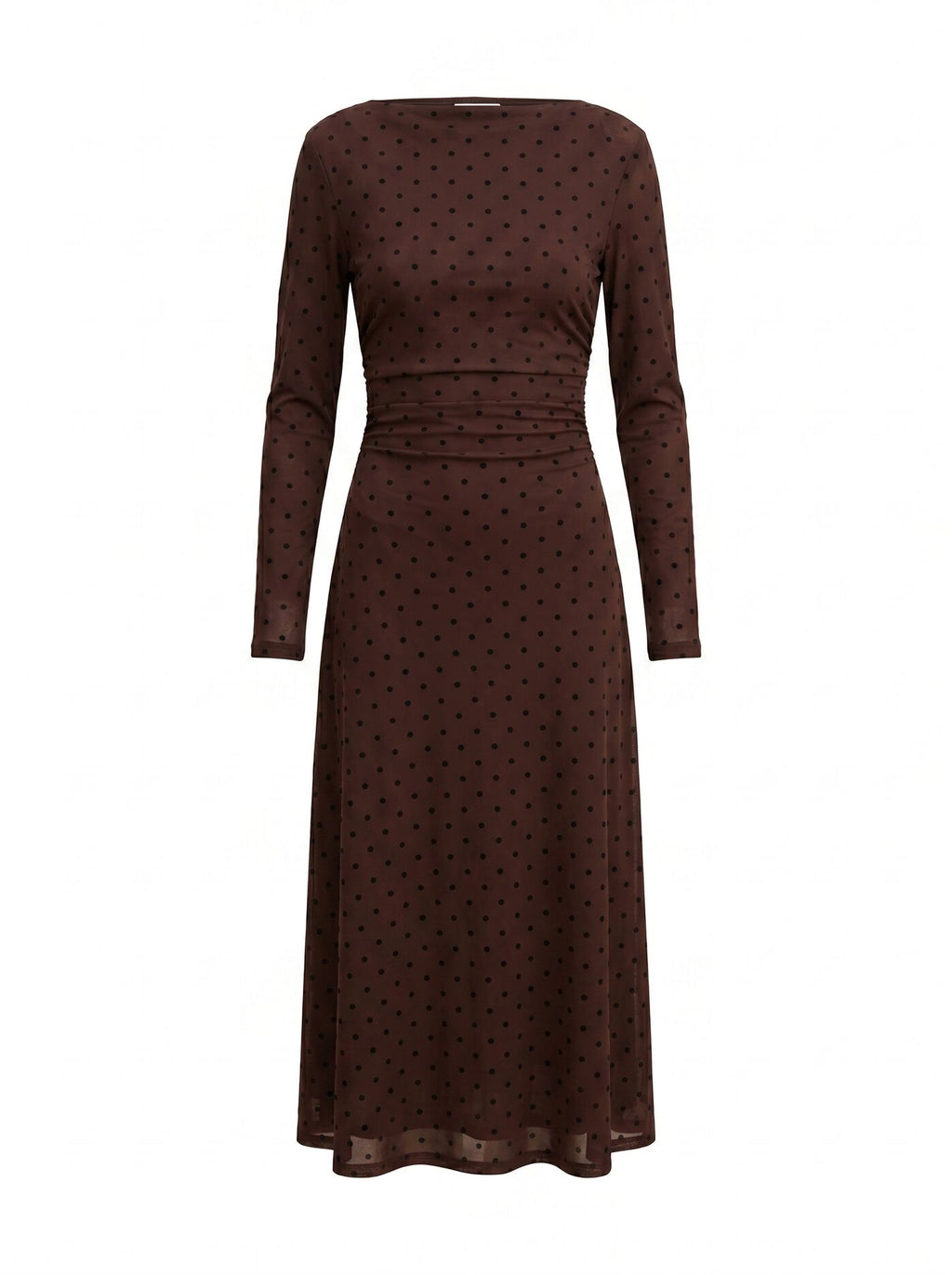 Bonnie Spot Mesh Midi Dress
