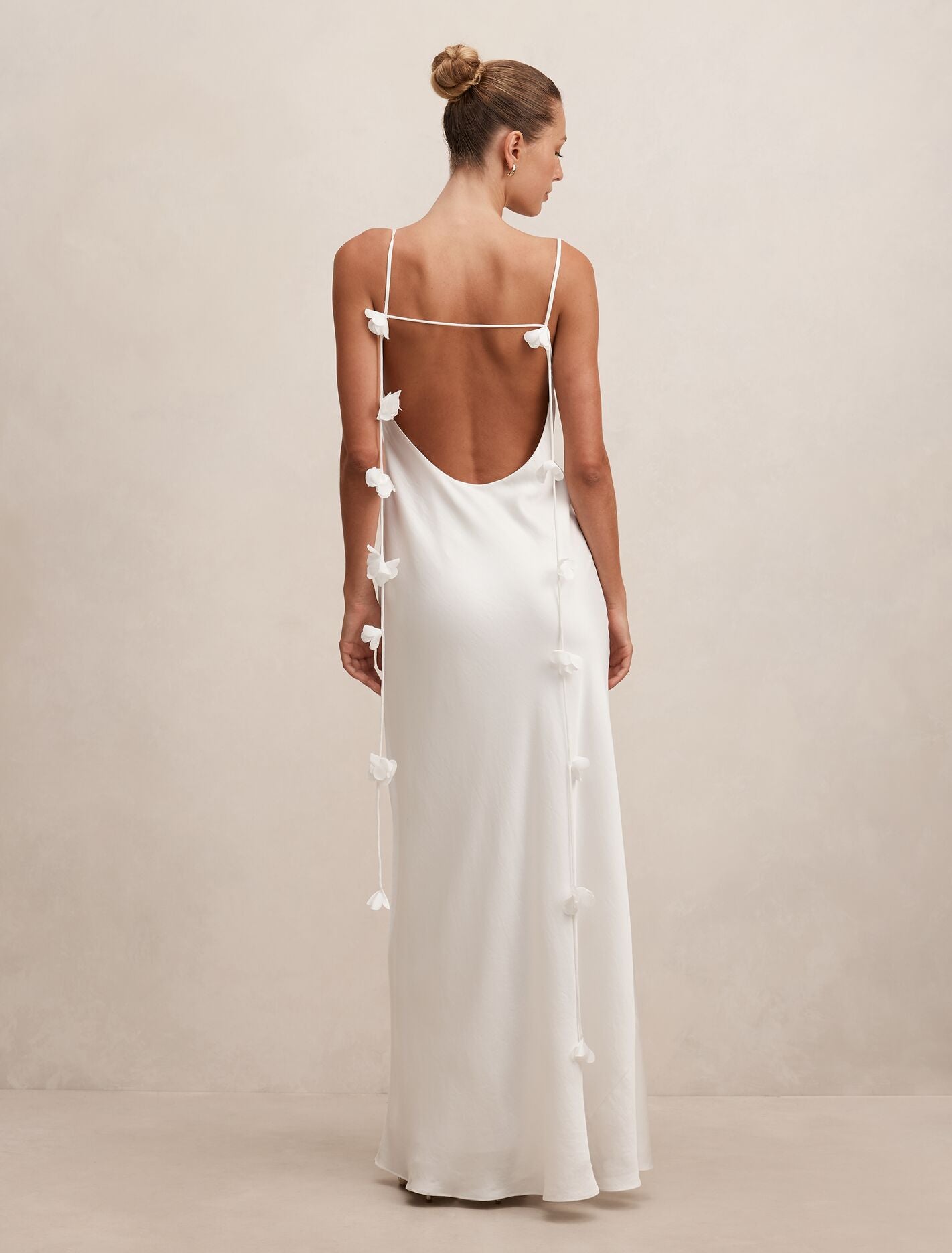 Amery 3D Floral Satin Maxi