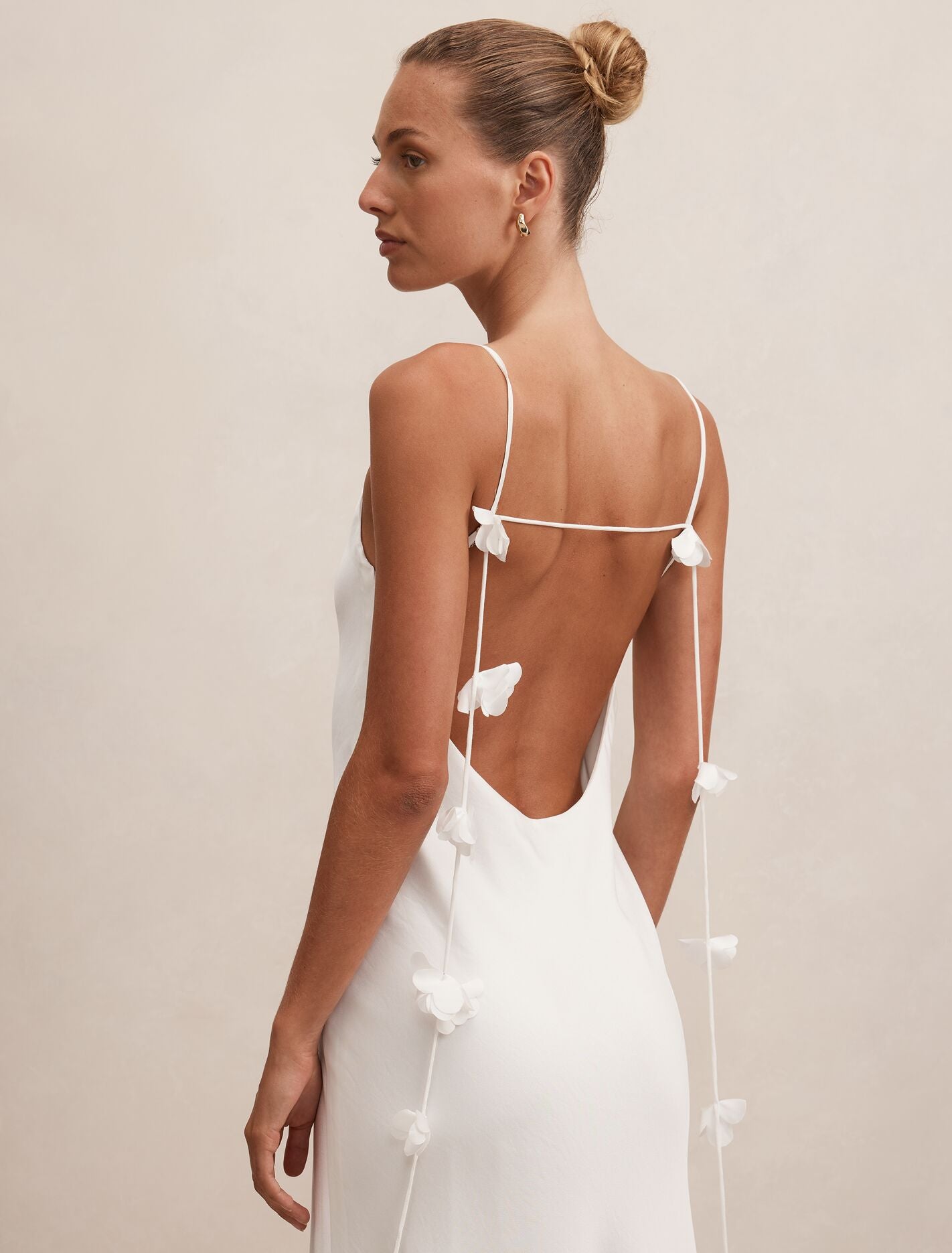 Amery 3D Floral Satin Maxi