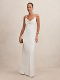 Amery 3D Floral Satin Maxi