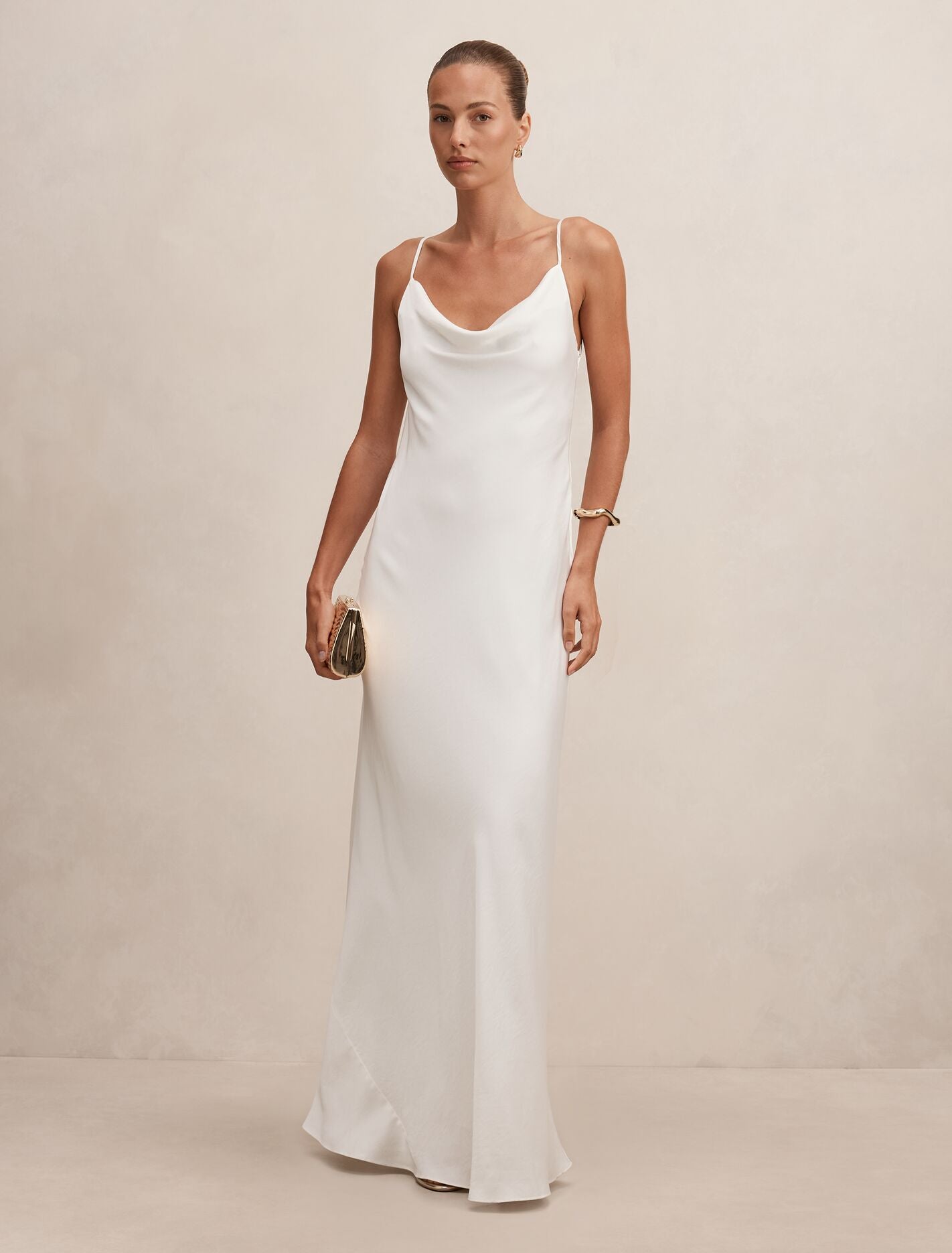 Amery 3D Floral Satin Maxi