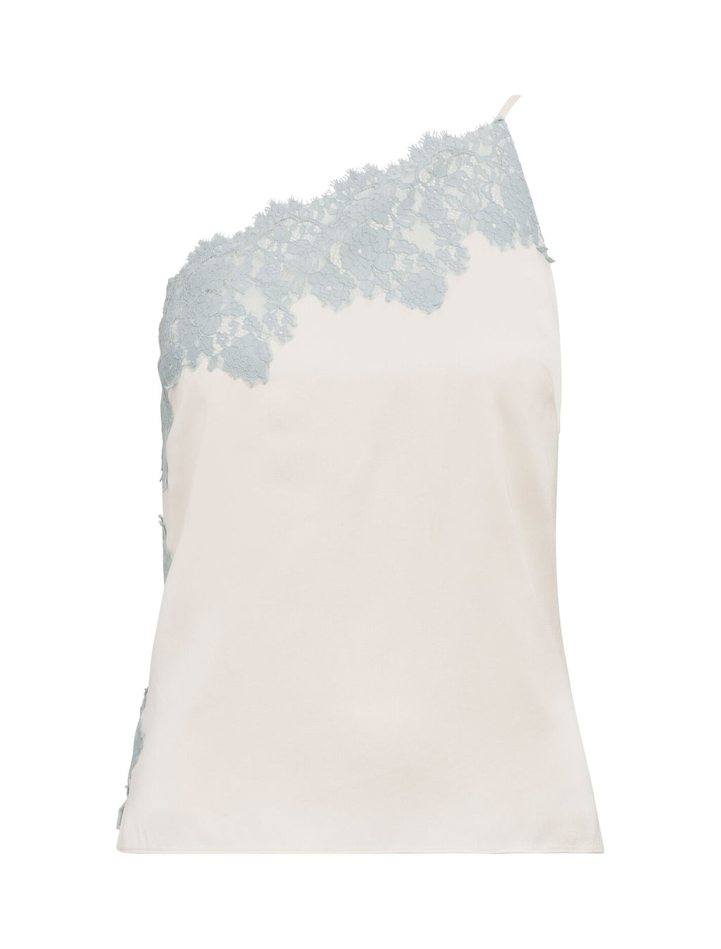 Adele One Shoulder Lace Trim Top