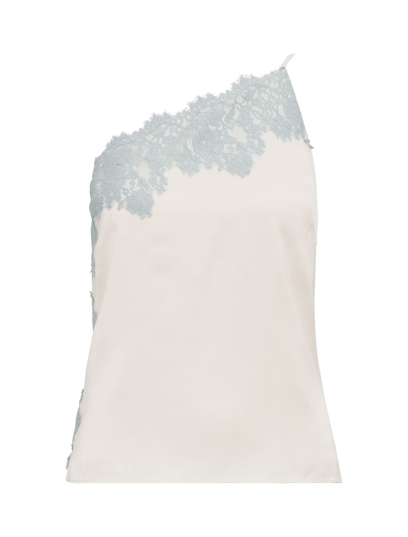 Adele One Shoulder Lace Trim Top