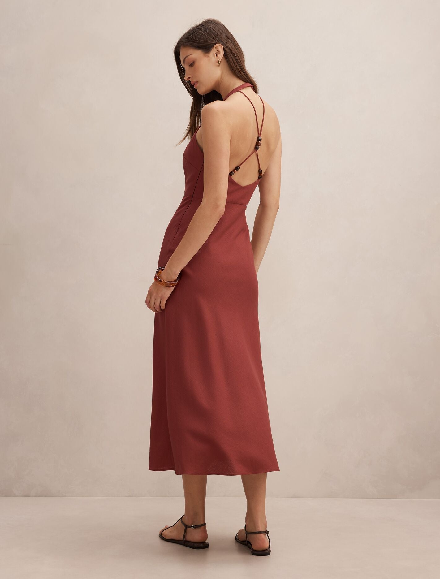 Soraya Beaded Back Midi Dress
