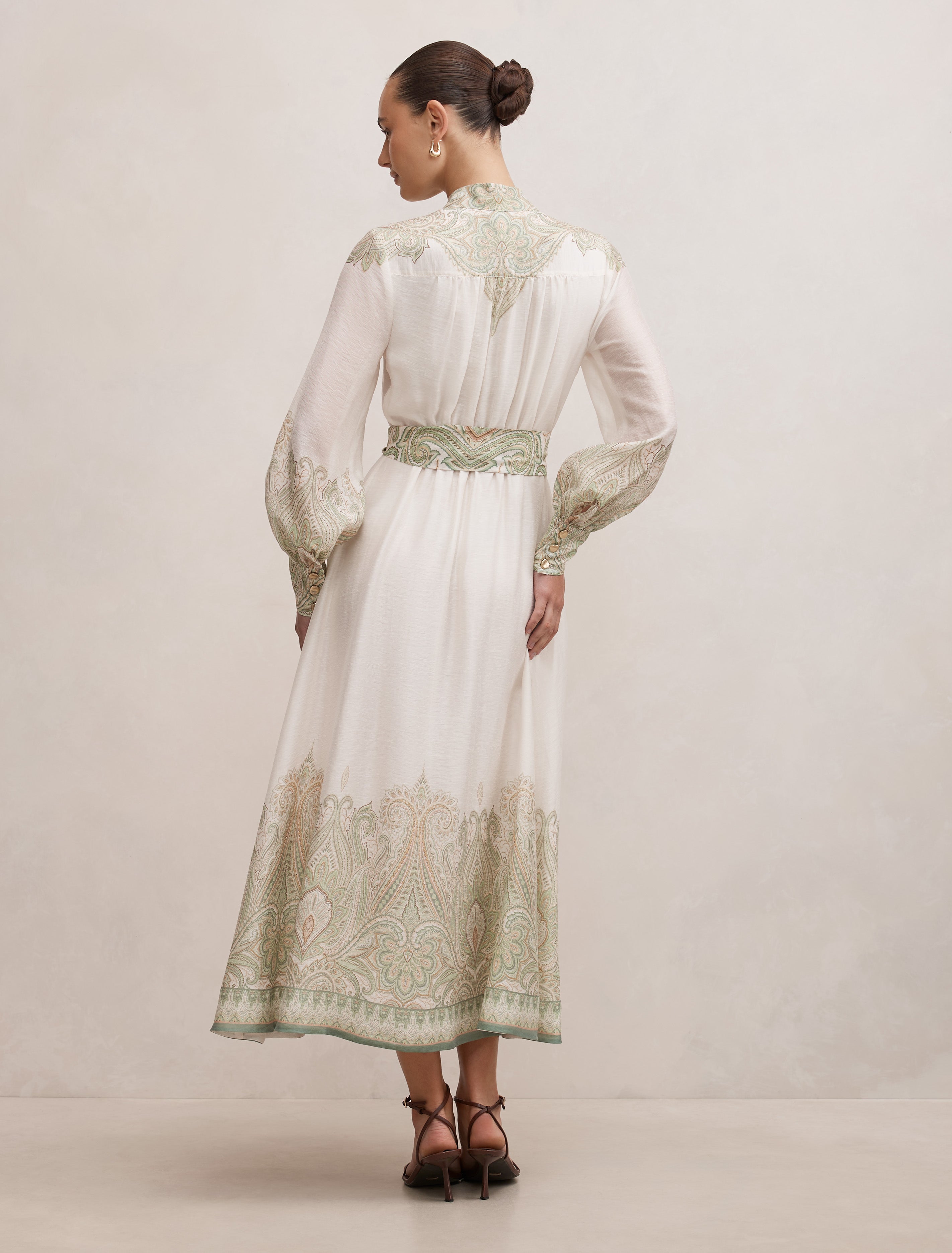 Lucena Button Front Midi Dress