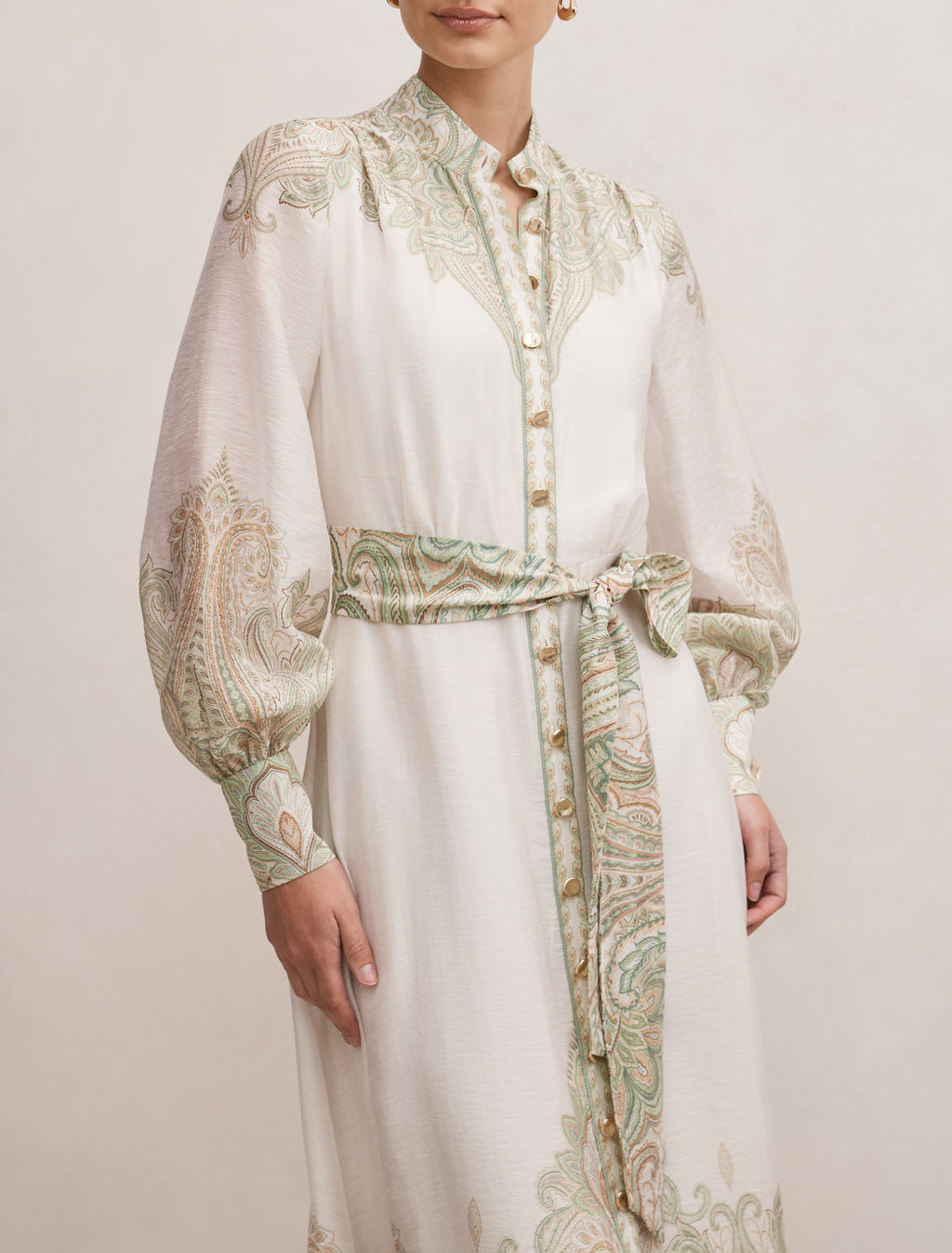 Lucena Button Front Midi Dress