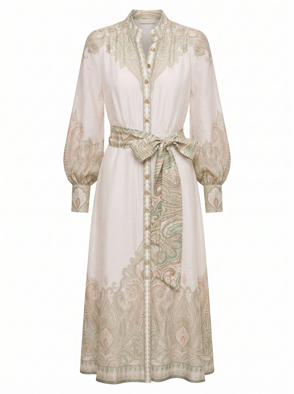 Lucena Button Front Midi Dress