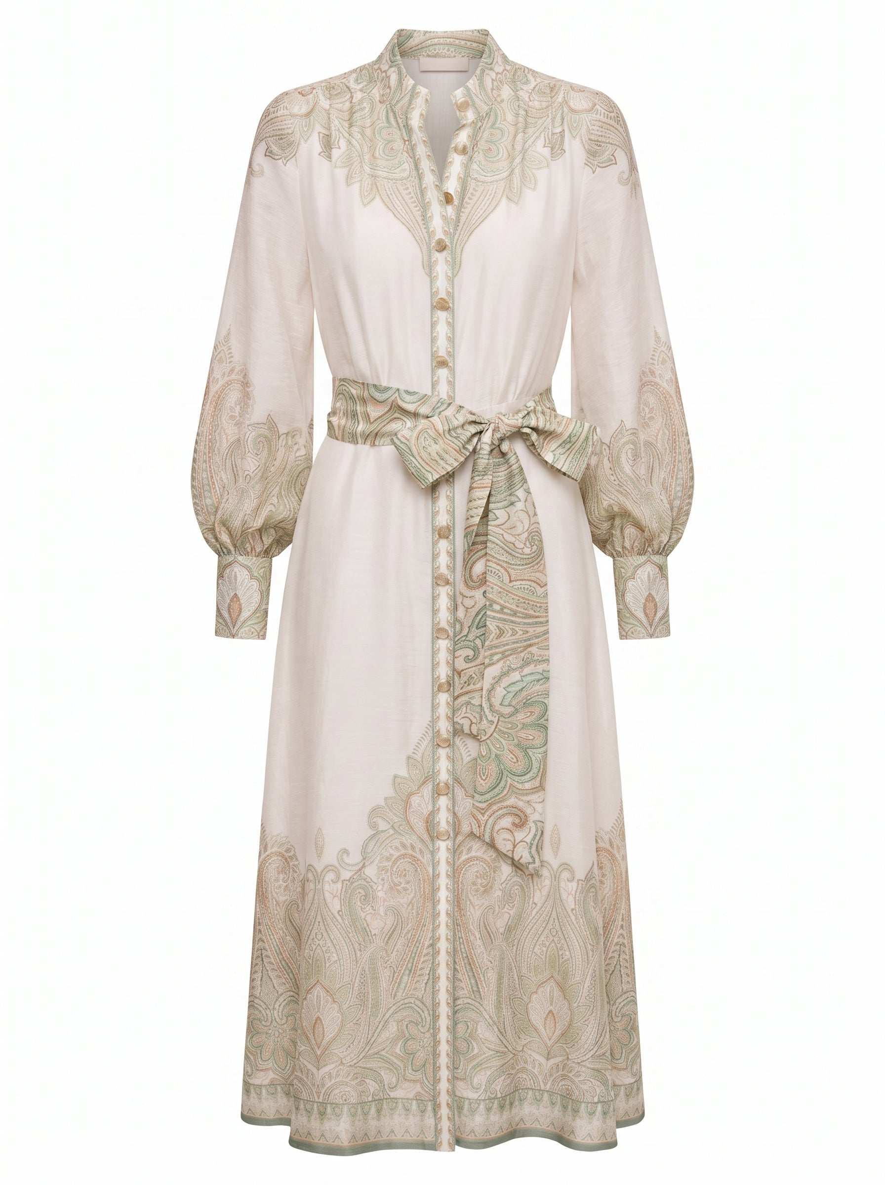 Lucena Button Front Midi Dress