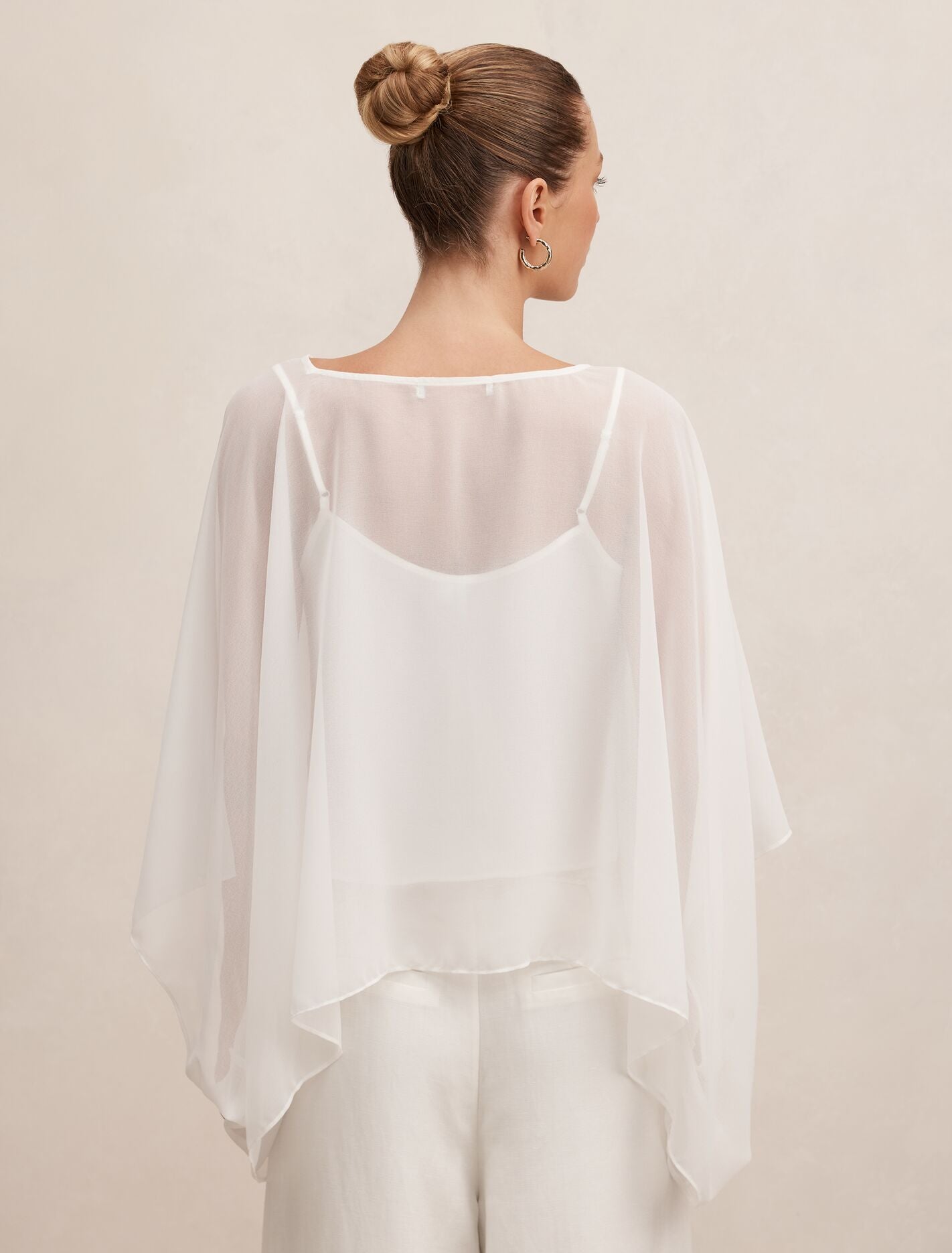 White Cape - Gia Sheer - Size 0 to 12 - Womens Sheer Cape – Ever