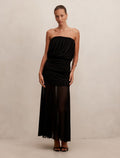 Lyra Bandeau Draped Maxi Dress