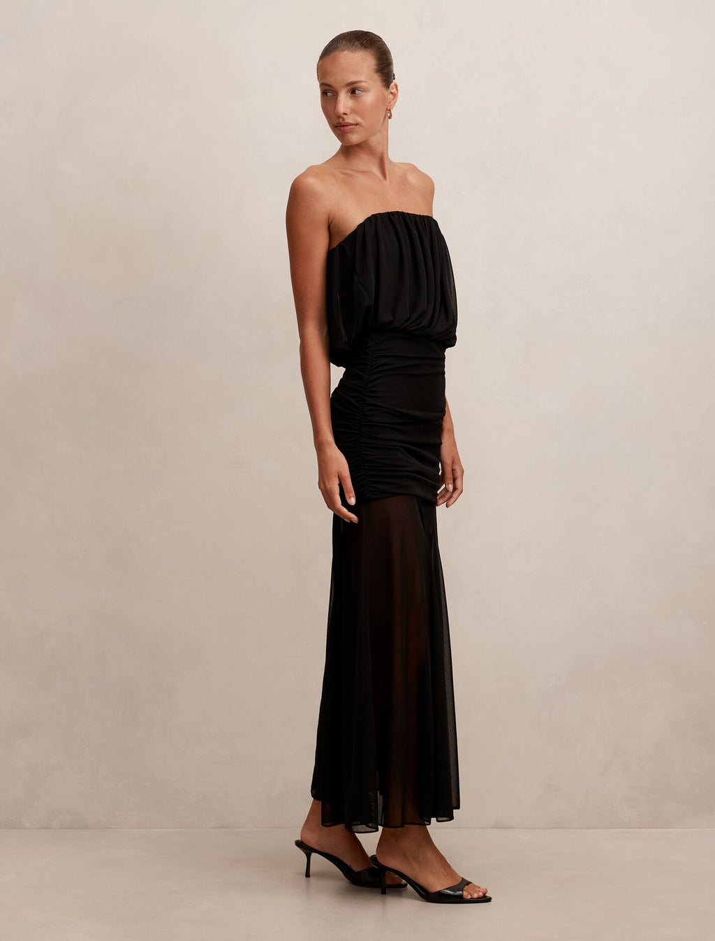Lyra Bandeau Draped Maxi Dress