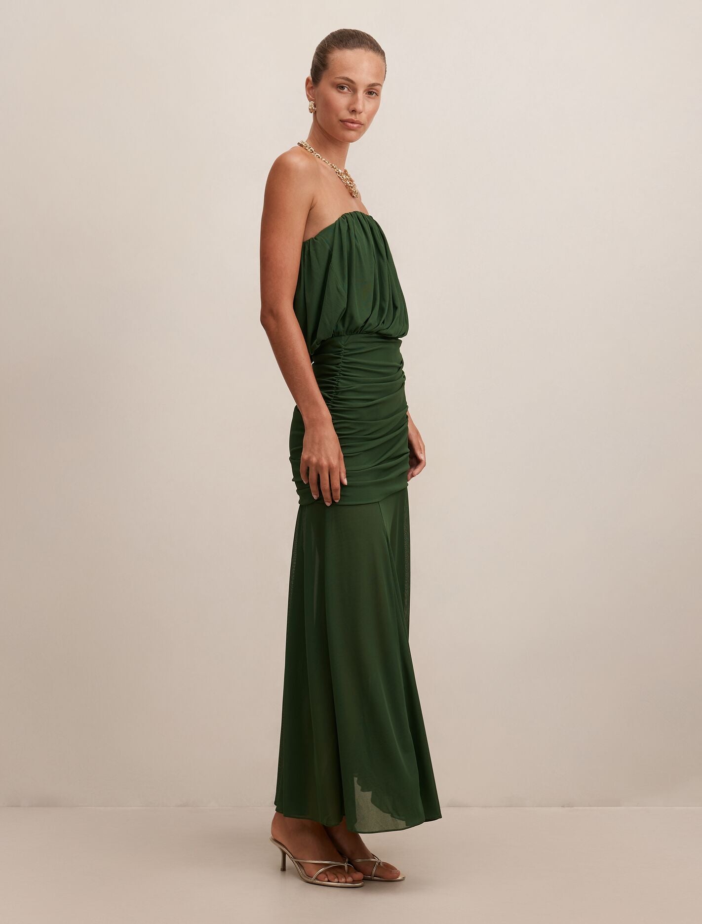Lyra Bandeau Draped Maxi Dress