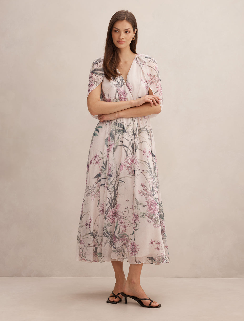 Jodie Gathered Cape Maxi