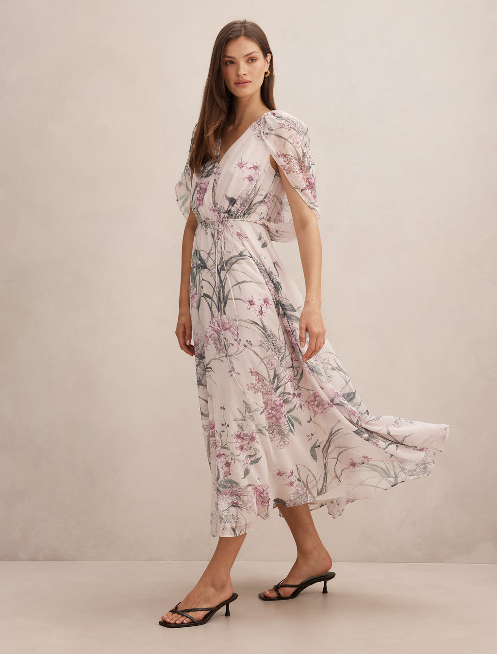 Jodie Gathered Cape Maxi