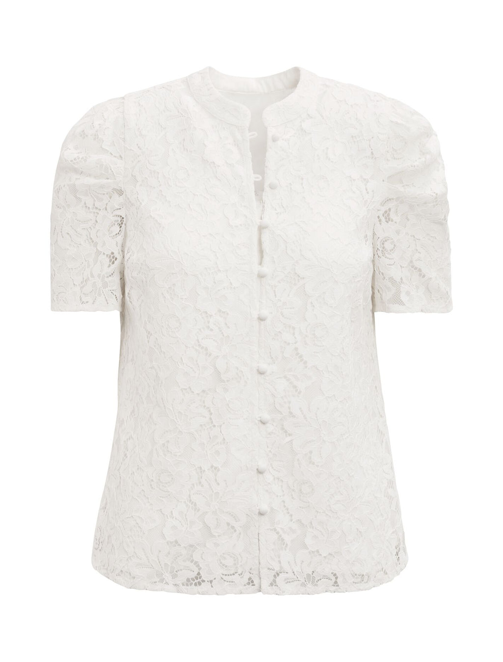 Lina Short Sleeve Lace Blouse