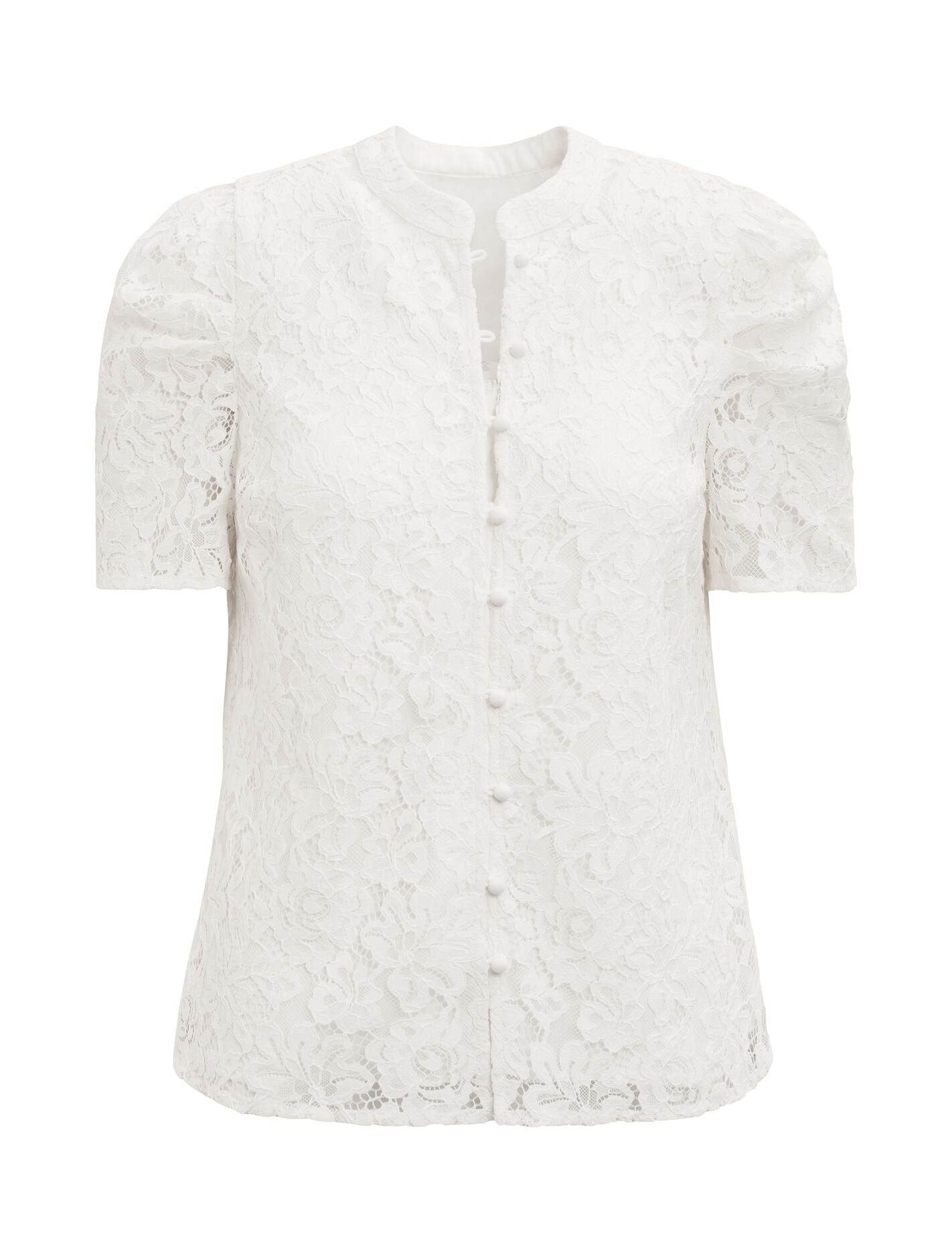 Lina Short Sleeve Lace Blouse