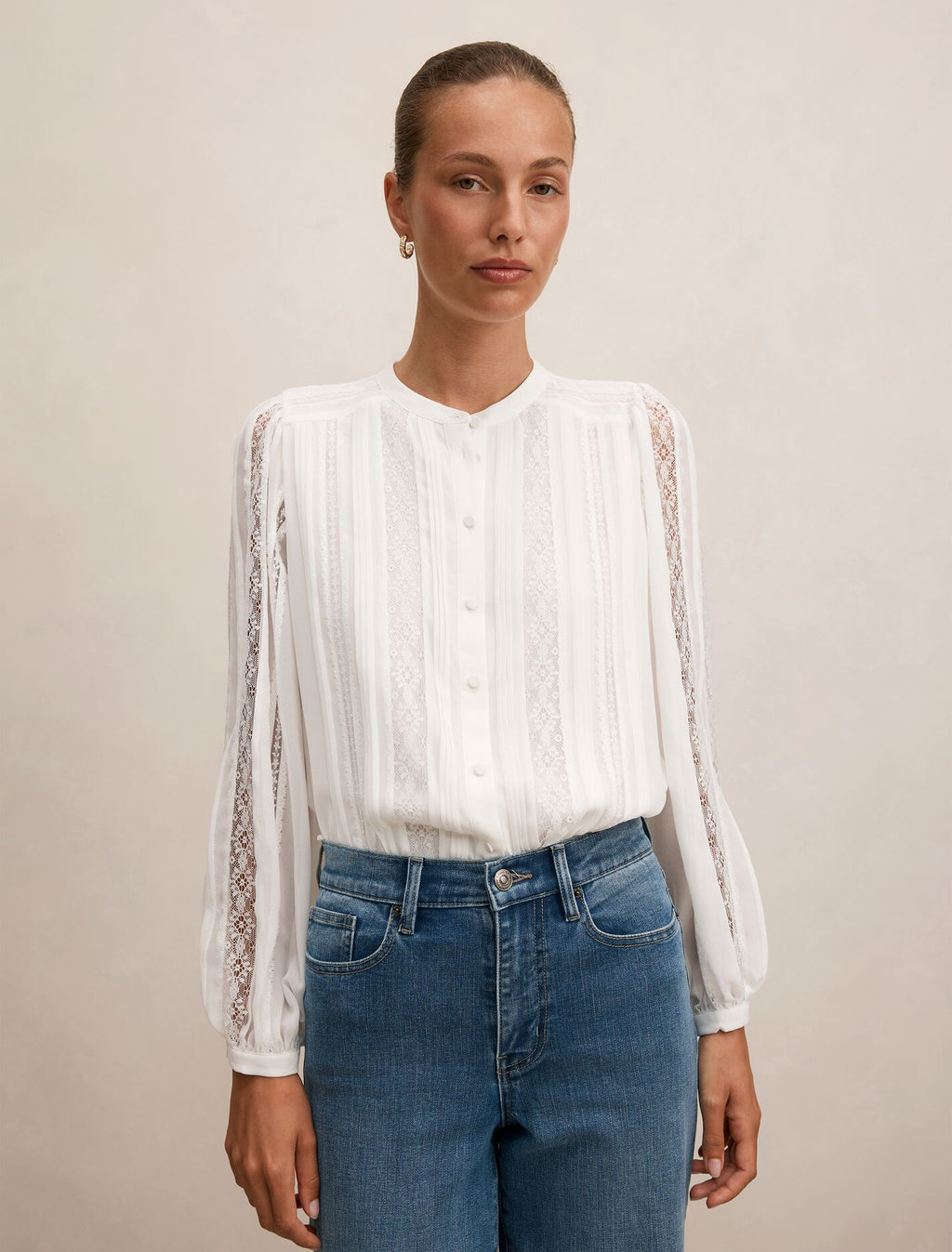 Alexis Lace Trim Blouse