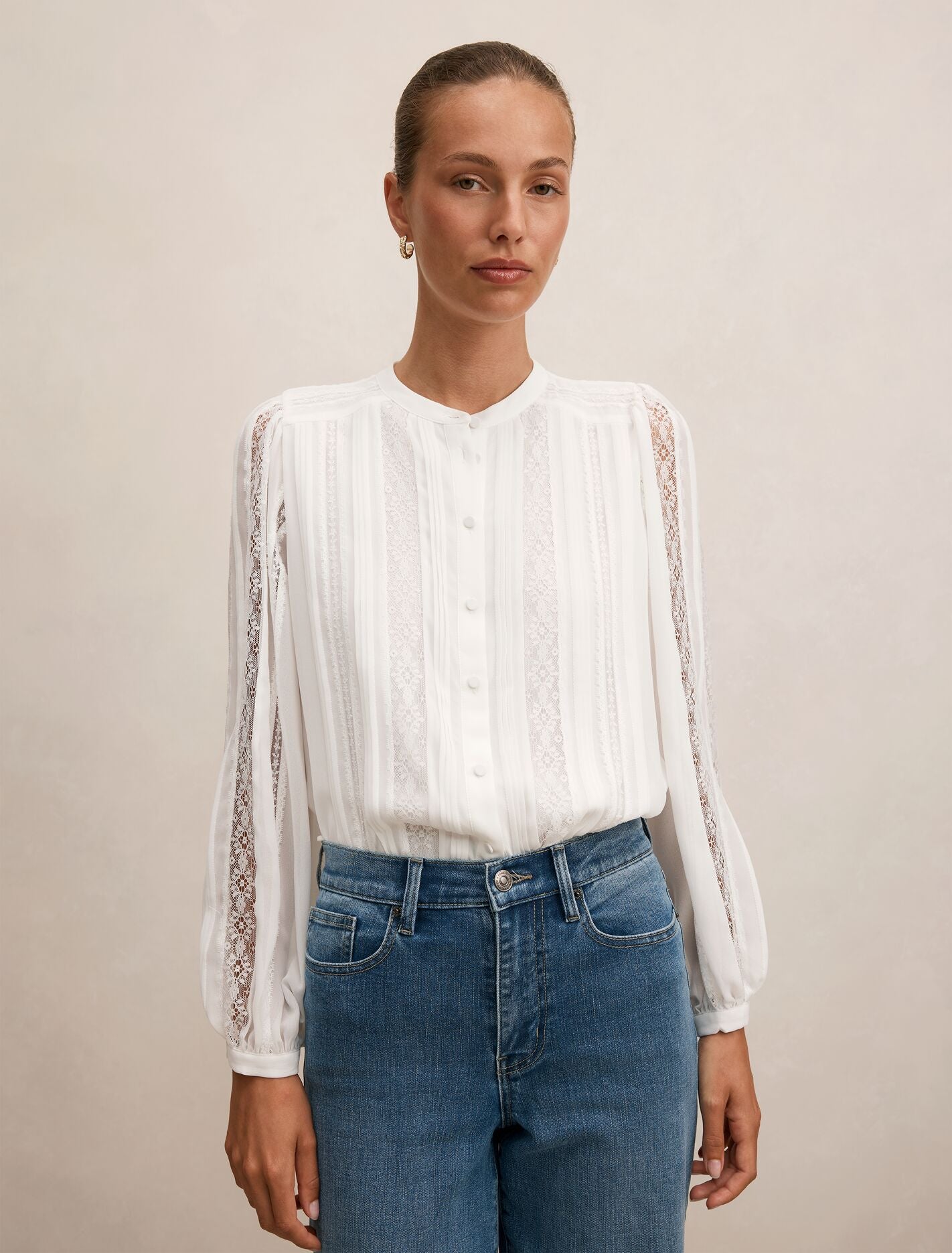 Alexis Lace Trim Blouse
