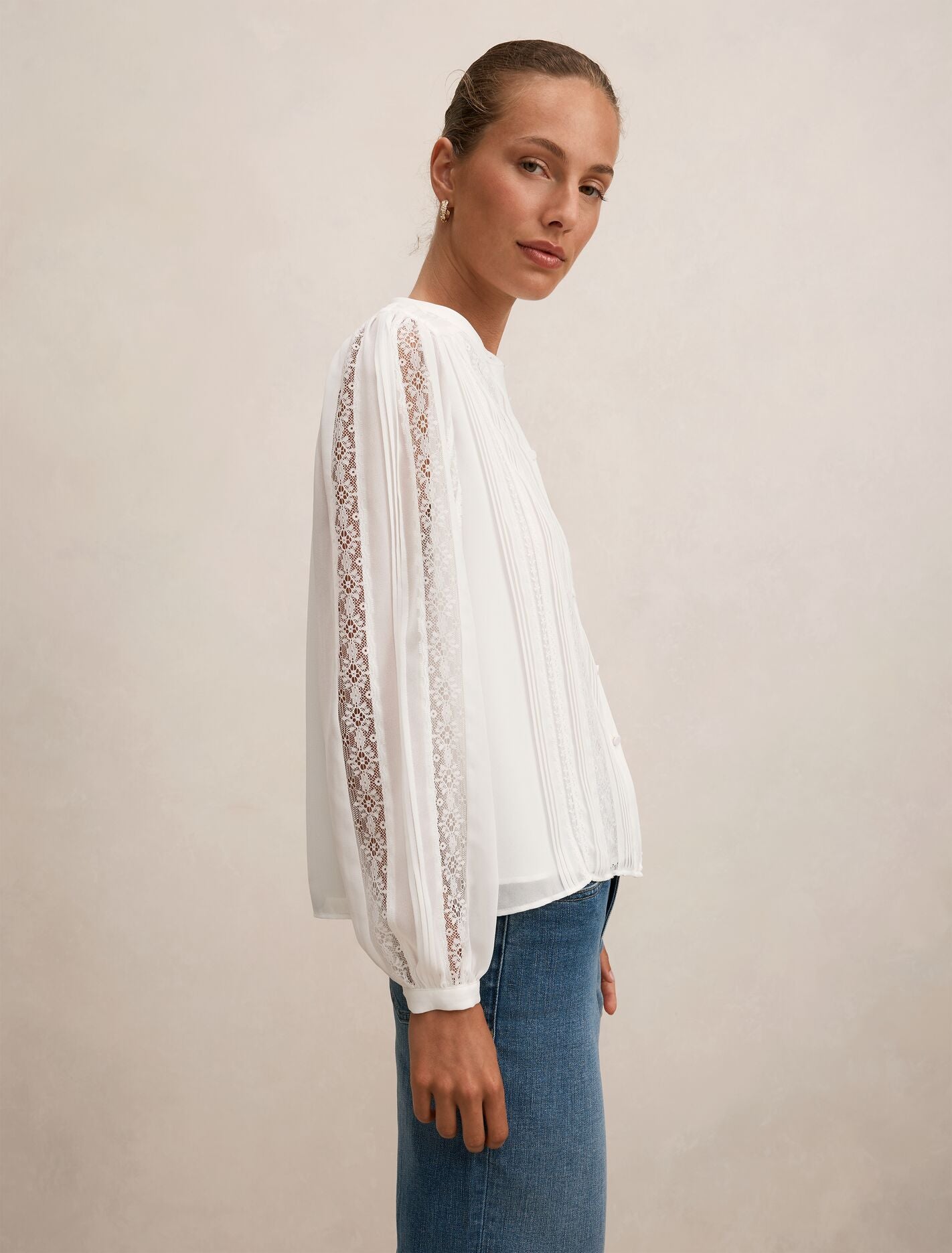 Alexis Lace Trim Blouse