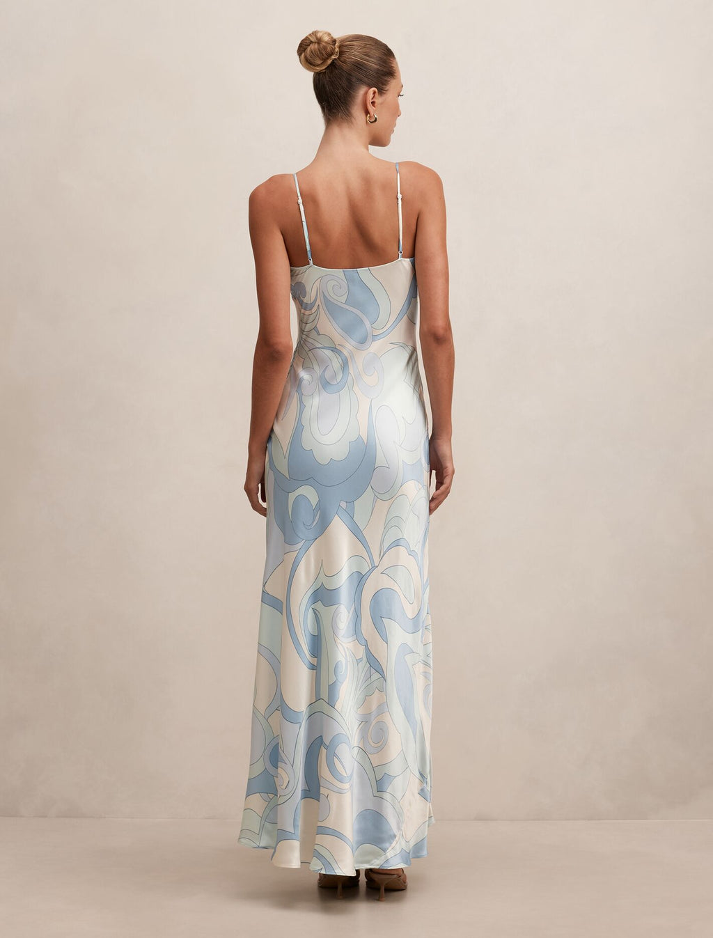 Tyler Satin Cowl Slip Maxi