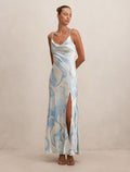 Tyler Satin Cowl Slip Maxi
