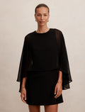 Irena Sheer Cape Mini Dress