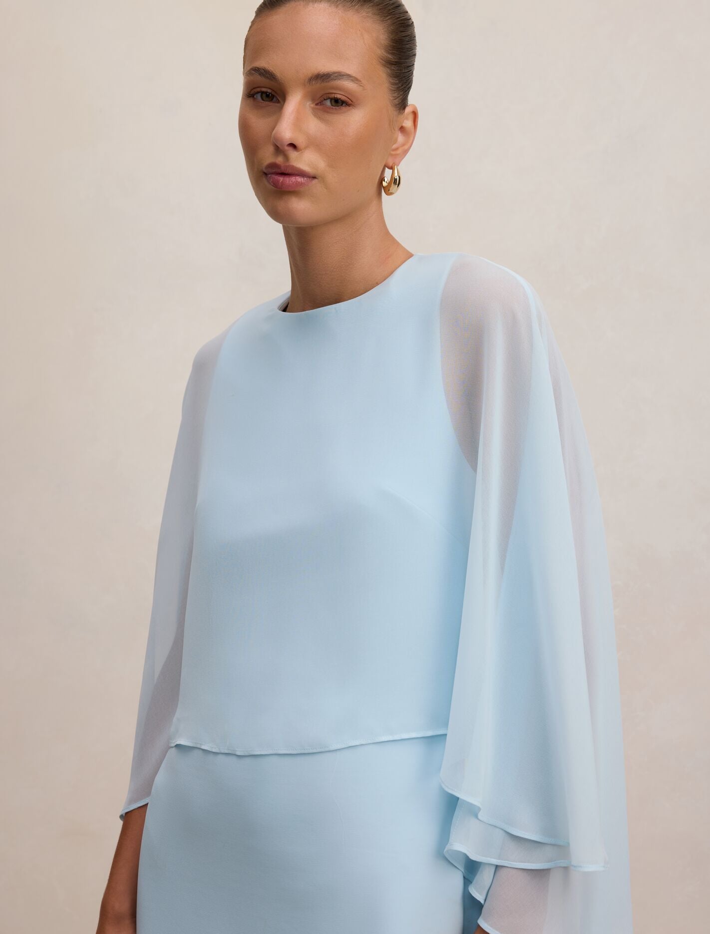 Irena Sheer Cape Mini Dress