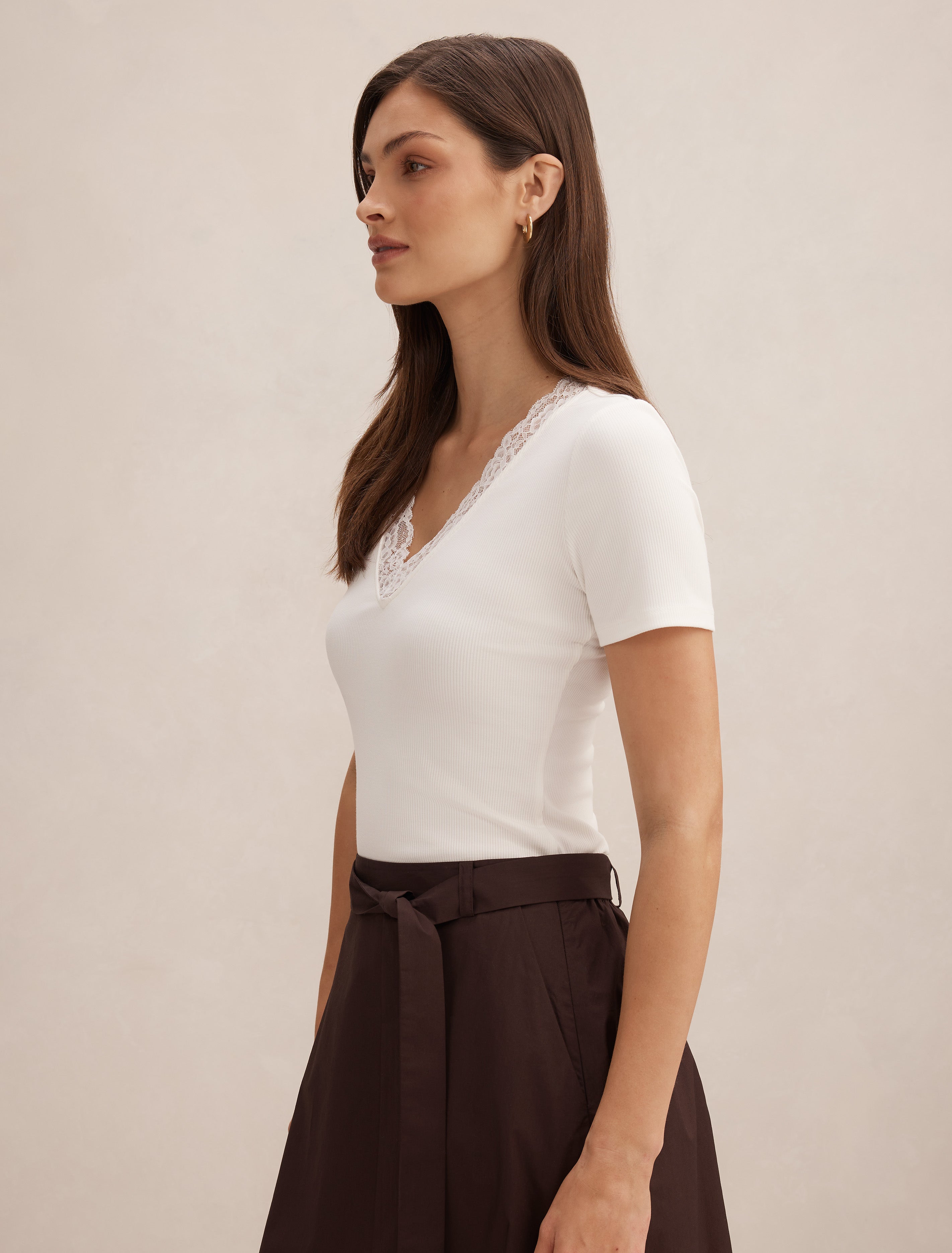 Sienna Lace Trim Tee