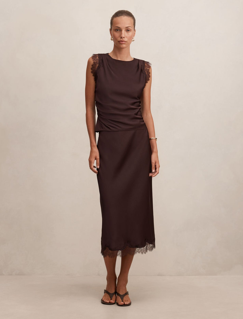 Enola Lace Midi Skirt
