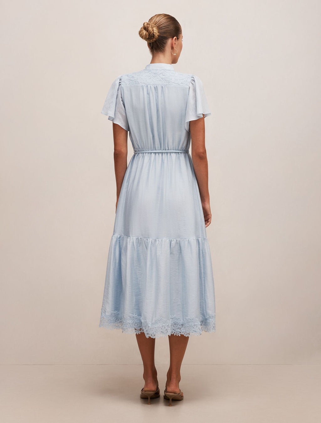 Harriet Lace Button Midi Dress