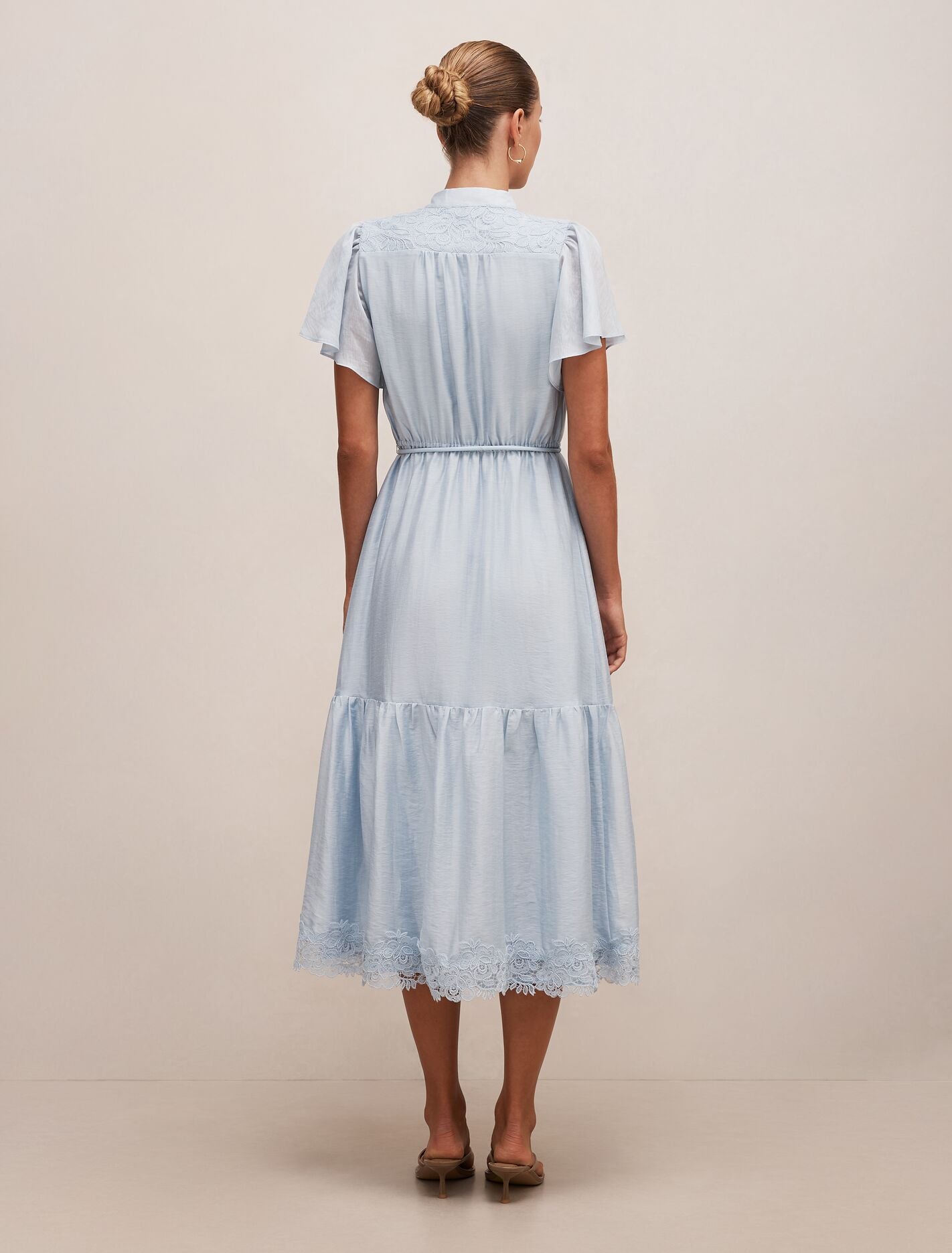 Harriet Lace Button Midi Dress