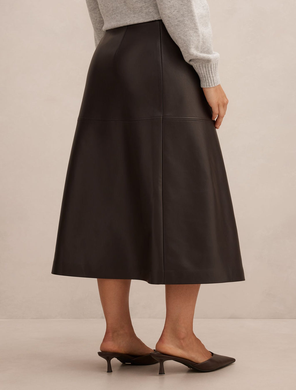 Amelia Faux Leather Wrap Skirt