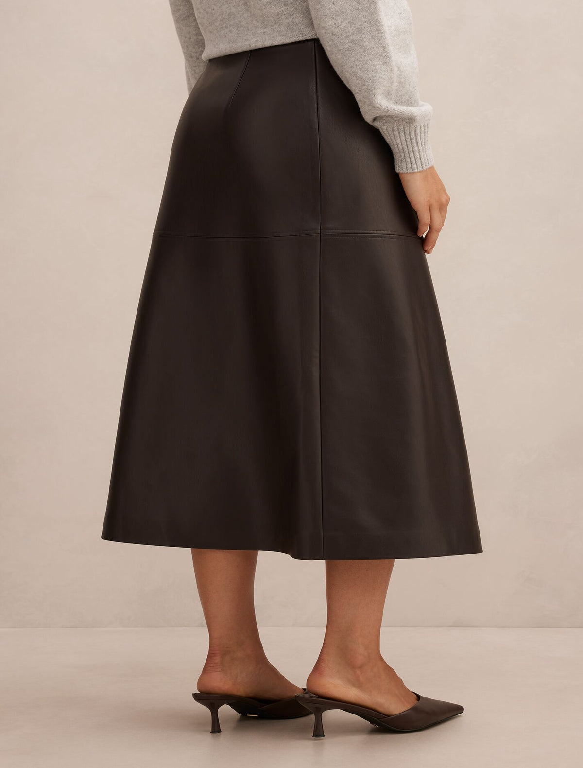 Amelia Faux Leather Wrap Skirt