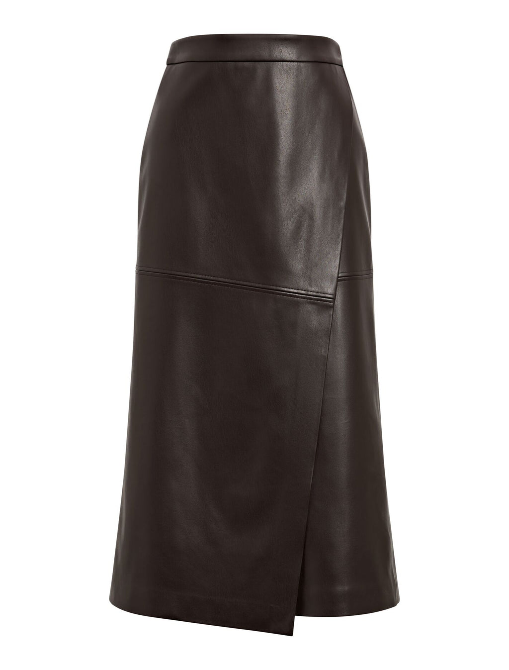 Amelia Faux Leather Wrap Skirt