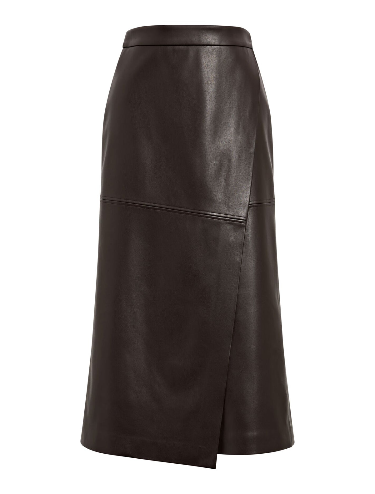 Amelia Faux Leather Wrap Skirt