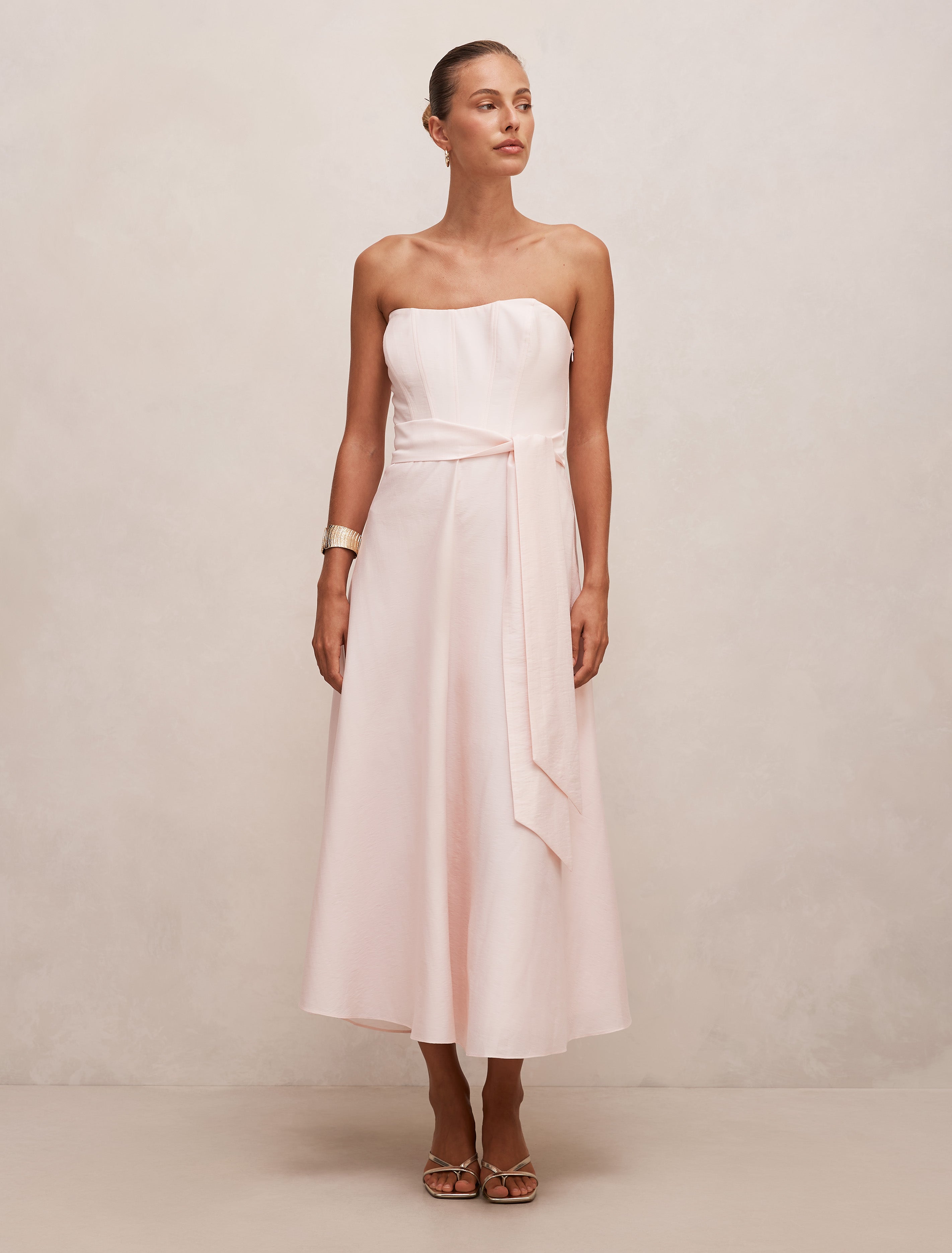 Daniella Strapless Midi Dress