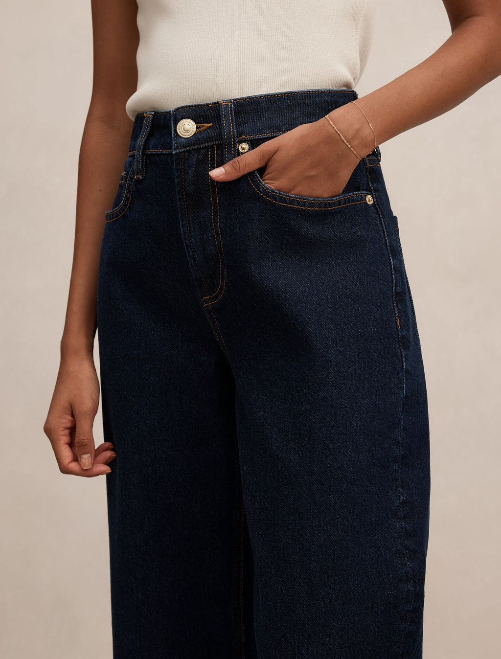 Nicki Petite Mid Rise Straight Jeans